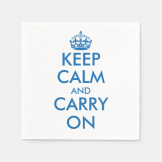 Servilleta De Papel Blue Keep calm y tus servilletas de papel de texto