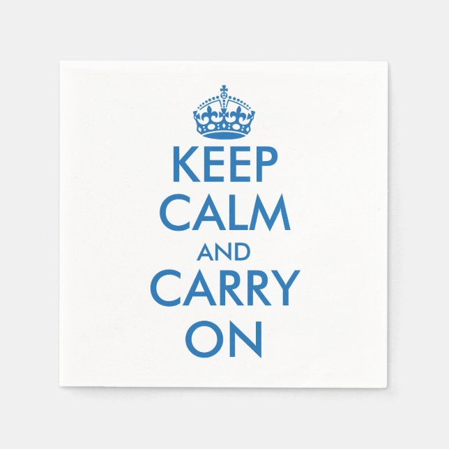 Servilleta De Papel Blue Keep calm y tus servilletas de papel de texto (Anverso)