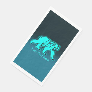 Servilleta De Papel Blue Kodiak Bear