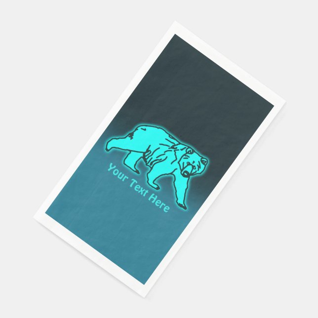 Servilleta De Papel Blue Kodiak Bear (Esquina)