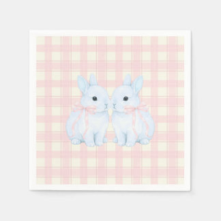 Servilleta De Papel Blue Marshmallow Bunny Rabbits Easter