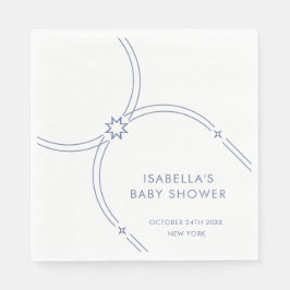 Servilleta De Papel Blue Minimalista Boho Arch Baby Shower
