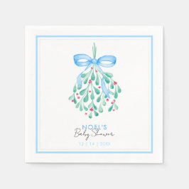 Servilleta De Papel Blue Mistletoe Napkins