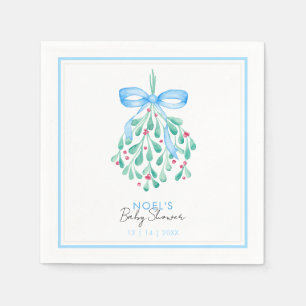 Servilleta De Papel Blue Mistletoe Napkins