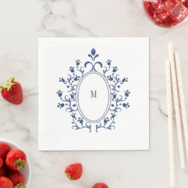 Servilleta De Papel Blue Monogram