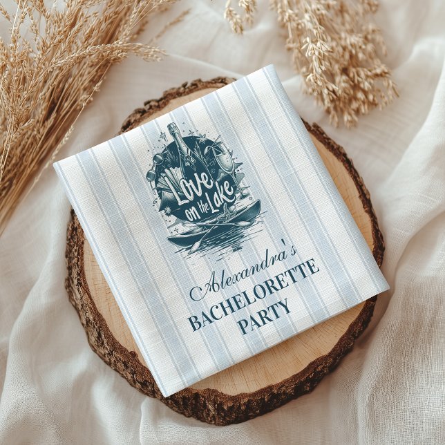 Servilleta De Papel Blue Nautical Lake Bachelorette Party (Subido por el creador)