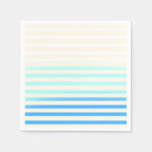 Blue Ombre Striped Napkins
