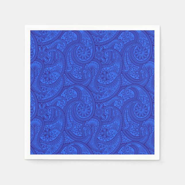 Servilleta De Papel Blue Paisley (Anverso)