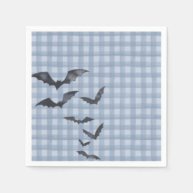 Servilleta De Papel Blue Pastel Little Boo Ghost Birthday Dessert (Anverso)