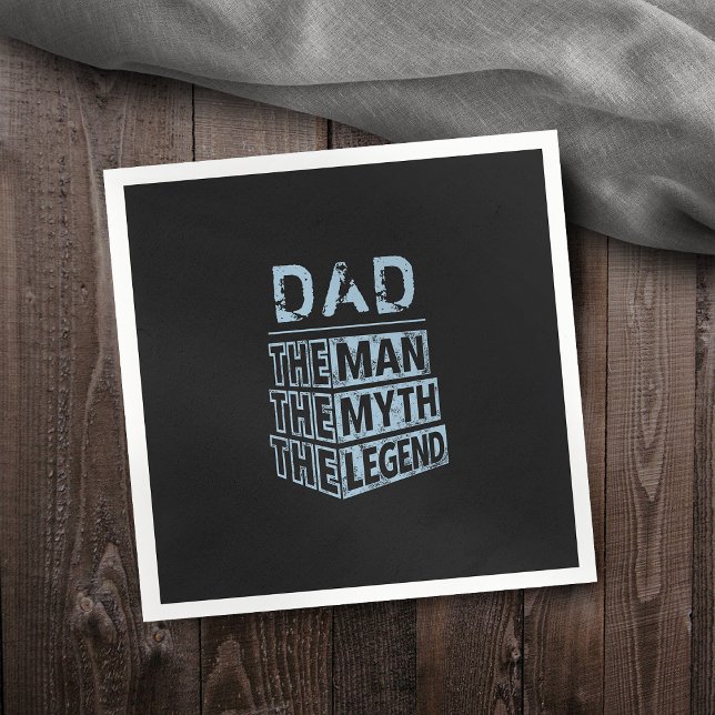 Servilleta De Papel Blue Personalizado Nombre El Hombre El Mito La Ley (Blue Personalized Name The Man The Myth The Legend Napkins)