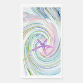 Servilleta De Papel Blue Pink Sea Swirl & Starfish