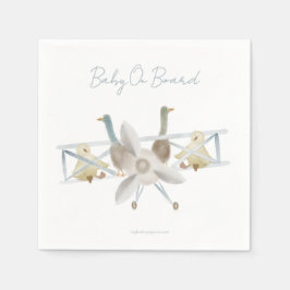Servilleta De Papel Blue Plane Baby Shower Napkins