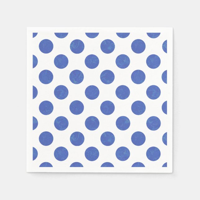 Servilleta De Papel Blue Polka Dot (Anverso)