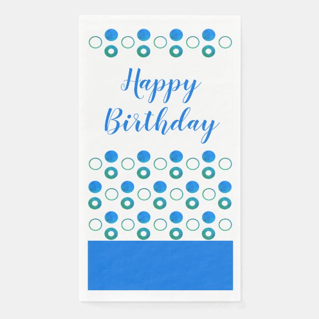 Servilleta De Papel Blue Polka-dot Stylish (Anverso)