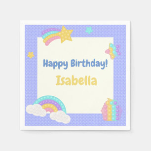 Servilleta De Papel Blue Pop It Fidget Birday