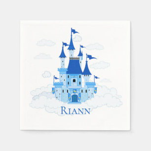 Servilleta De Papel Blue Princess Castle Personalized Girly