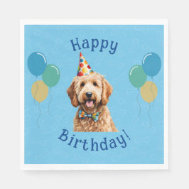 Servilleta De Papel Blue Puppy Dog Birthday Paw