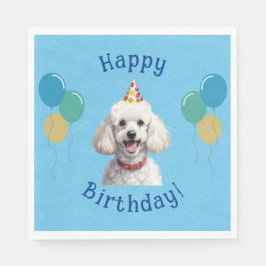 Servilleta De Papel Blue Puppy Dog Birthday Paw