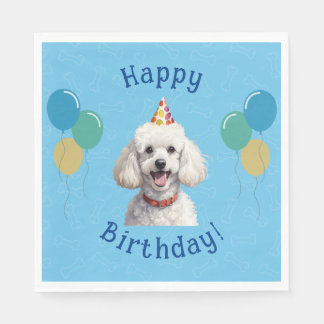 Servilleta De Papel Blue Puppy Dog Birthday Paw