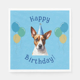 Servilleta De Papel Blue Puppy Dog Birthday Paw