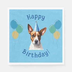 Servilleta De Papel Blue Puppy Dog Birthday Paw