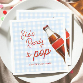 Servilleta De Papel Blue Ready To Pop Soda Pop Cola Baby Shower