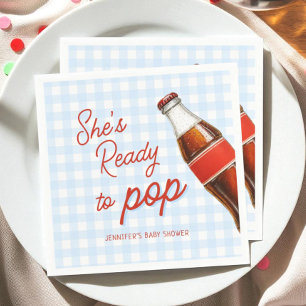Servilleta De Papel Blue Ready To Pop Soda Pop Cola Baby Shower