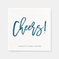 Blue Rustic Hand Lettering Chetering Bridal Shower