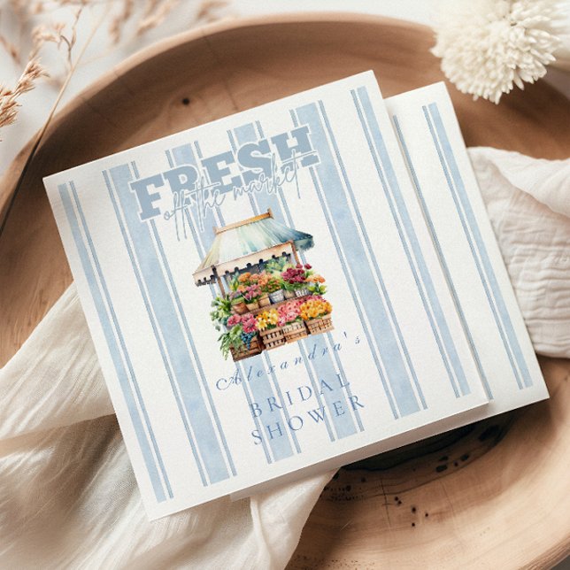 Servilleta De Papel Blue She's Off the Market Bridal Shower (Subido por el creador)