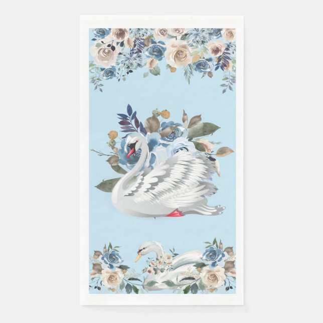 Servilleta de papel Blue Swan (Anverso)