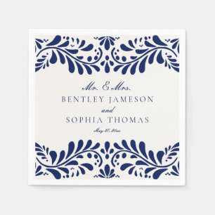 Servilleta De Papel Blue Talavera Tile Estilo español Fiesta Boda
