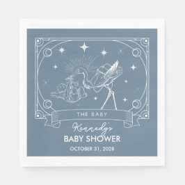 Servilleta De Papel Blue Tarot Baby Shower Napkin