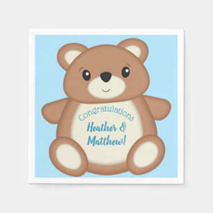 Servilleta De Papel Blue Teddy Bear