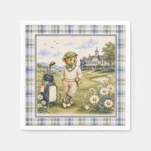 Servilleta De Papel Blue Teddy Bear Country Club Golf