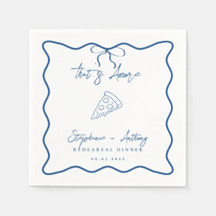 Servilleta De Papel Blue That's Amore Pizza Test Dinner