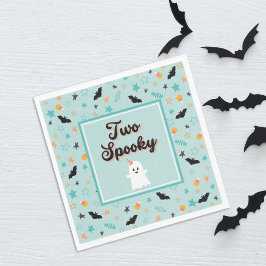 Servilleta De Papel Blue Two Spookee Cute Ghost Halloween Cumpleaños