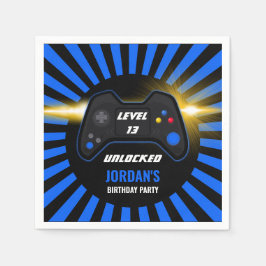 Servilleta De Papel Blue Video Game Napkins