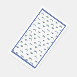 Servilleta De Papel Blue White Bunny Bee