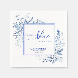 Servilleta De Papel Blue Wildflower Something Blue Baby Shower