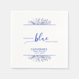Servilleta De Papel Blue Wildflower Something Blue Baby Shower