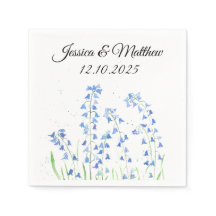 Bluebells Floral Azul acuarela Bodas naturales