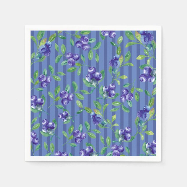 Servilleta De Papel Blueberries Berry Sweet Baby Shower (Anverso)