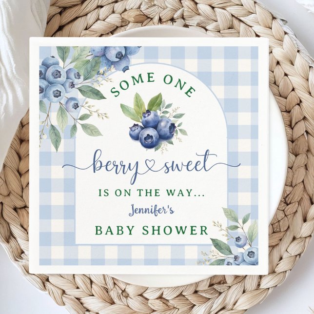 Servilleta De Papel BlueBerry Baby Shower Berry Sweet Paper Napkin (Subido por el creador)