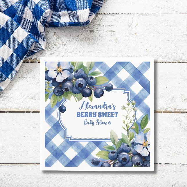 Servilleta De Papel Blueberry Berry Sweet Baby Shower (Subido por el creador)