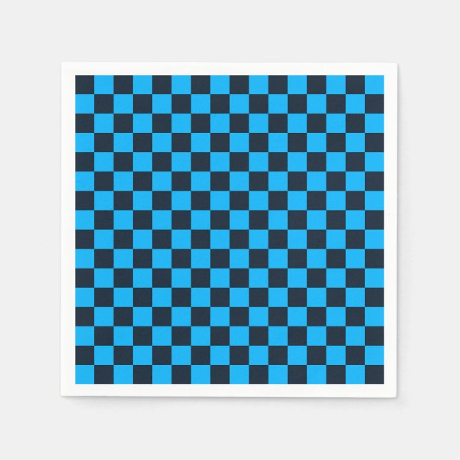 Servilleta De Papel Blueberry checkered pattern (Anverso)