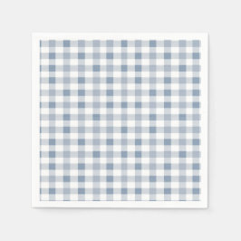 Servilleta De Papel Blueberry Gingham Pattern Baby Shower