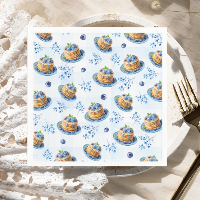 Servilleta De Papel Blueberry Pancake Baby Brunch Baby Shower (Subido por el creador)