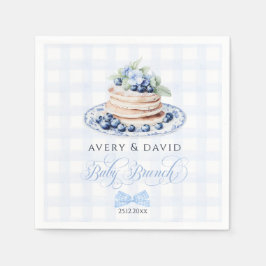 Servilleta De Papel Blueberry Pancake Baby Brunch Baby Shower Boy
