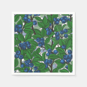 Servilleta De Papel Blueberry sobre blanco