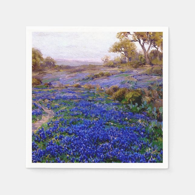 Servilleta De Papel Bluebonnets en Twilight, al norte de San Antonio (Anverso)